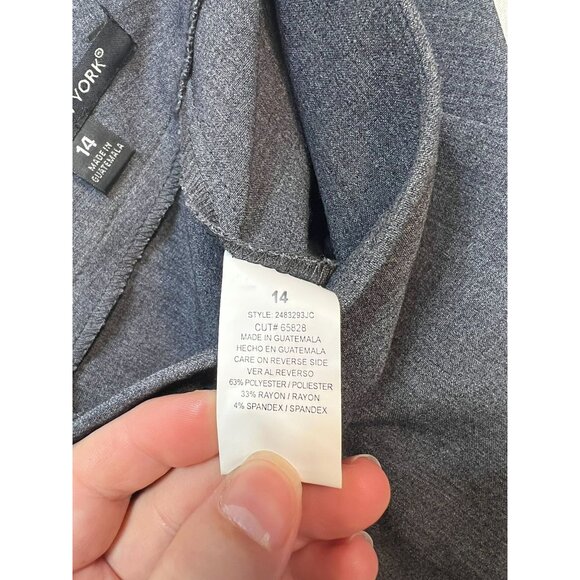 Briggs New York Women's Office Pencil Skirt Flat Front Stretch Size 14 Gray - Picture 4 of 11